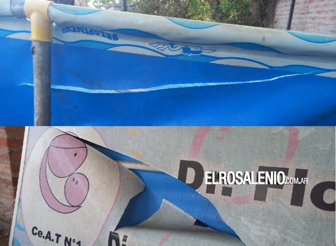 Vándalos rompieron un arenero en el Centro de Atención Temprana