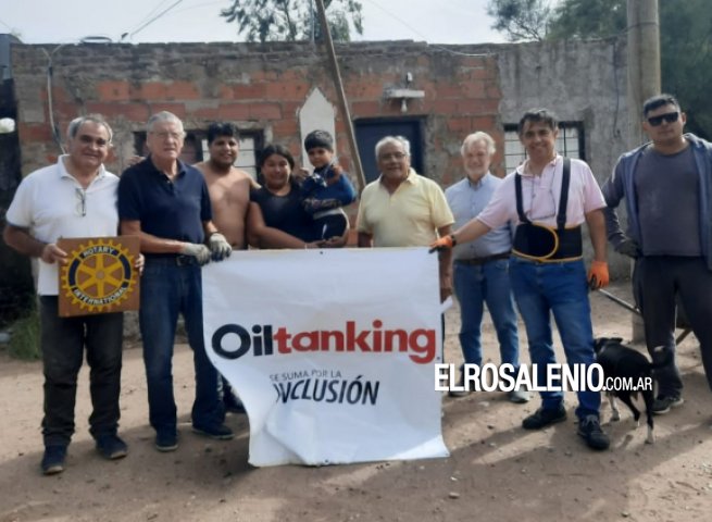 Rotary entregó materiales para reconstruir sus casas a familias afectadas por el temporal