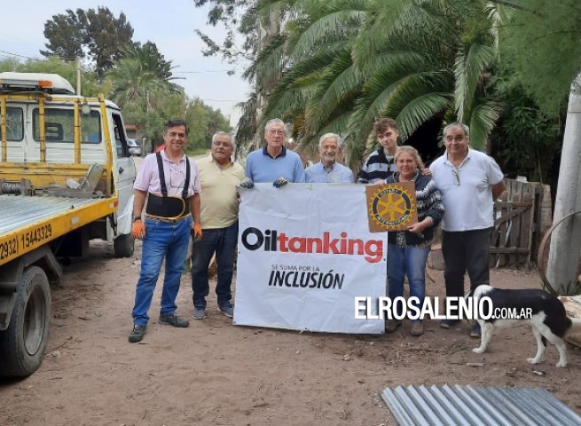 Rotary entregó materiales para reconstruir sus casas a familias afectadas por el temporal