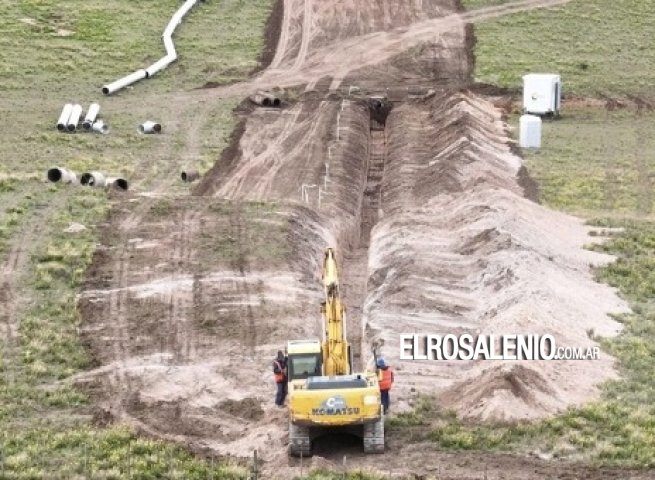 Avanza la obra en el Dique Paso de las Piedras - Planta Grünbein