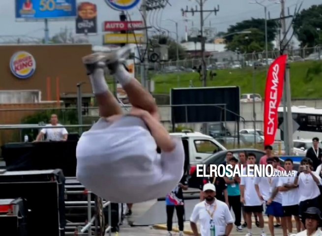 Santino Giménez trajo una medalla del Panamericano de Parkour y aplicó para el Sudamericano