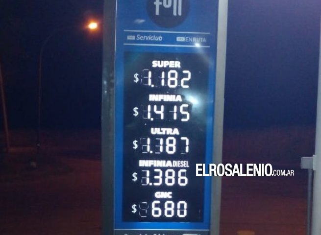 Cómo quedaron los precios de combustibles en Punta Alta tras el nuevo aumento de 4%