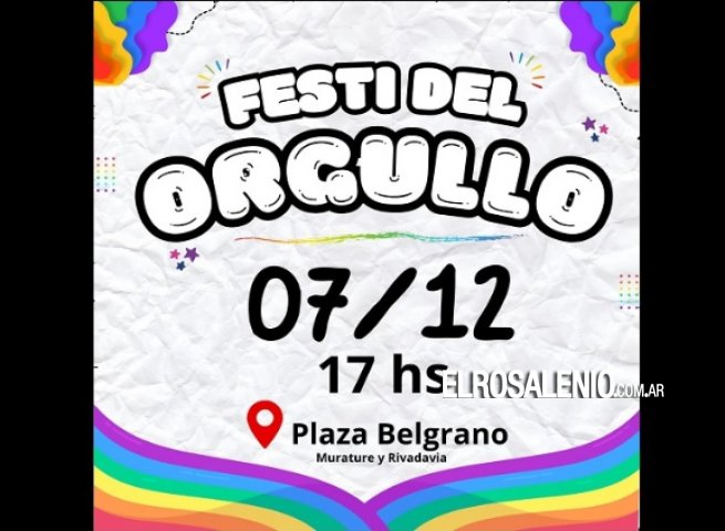 Realizarán Festival del Orgullo LGBTINB+ en Plaza Belgrano