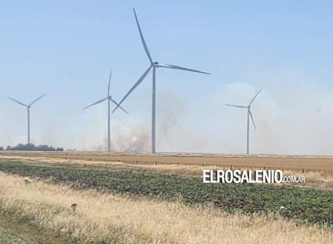 Importante incendio de pastos en la zona de Las Oscuras