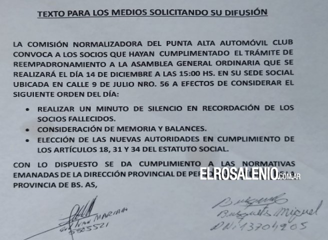 Asamblea General Ordinaria