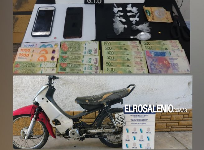 Aprehendieron a dos jóvenes por tenencia de cocaína e infracciones varias