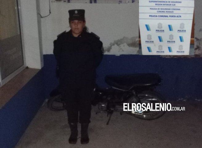 Aprehendieron a un menor que circulaba en una moto con numeración adulterada