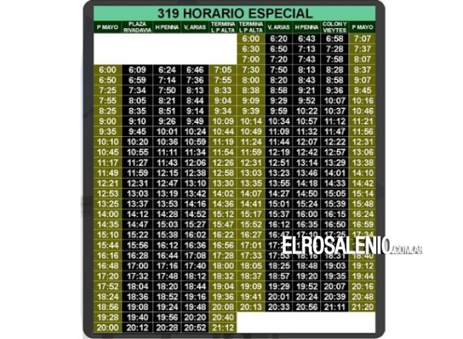 La Línea 319 normalizó su servicio con horarios especiales y alguna modificación en recorrido
