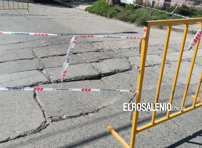 Por hundimiento en el hormigón, corte total de tránsito en Alberdi al 500