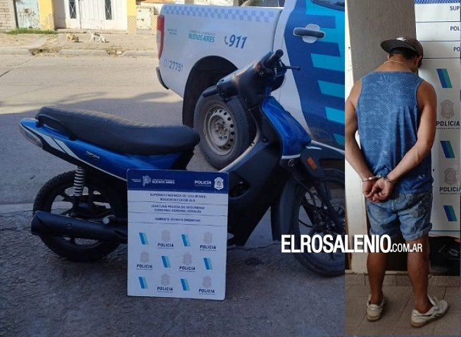 Aprehendieron a un sujeto cuando circulaba por barrio Gaudi en una moto robada