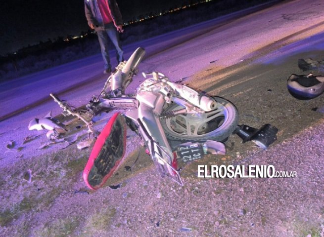Un motociclista resultó con heridas en un choque contra un auto
