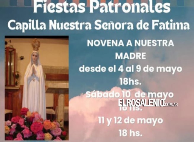 Fiestas Patronales en honor a la Virgen de Fátima: procesión y misa