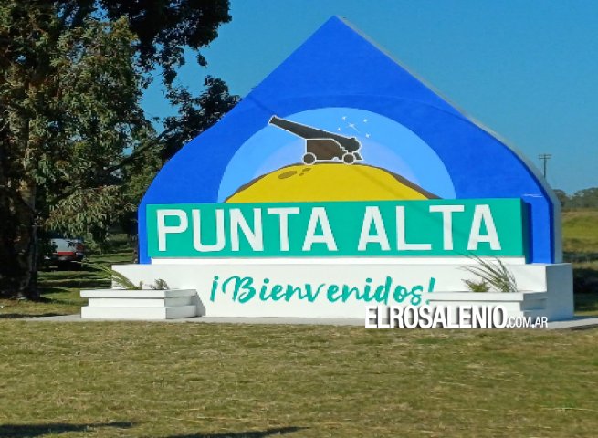 Pusieron en valor el mural de bienvenida a Punta Alta sobre Ruta 229
