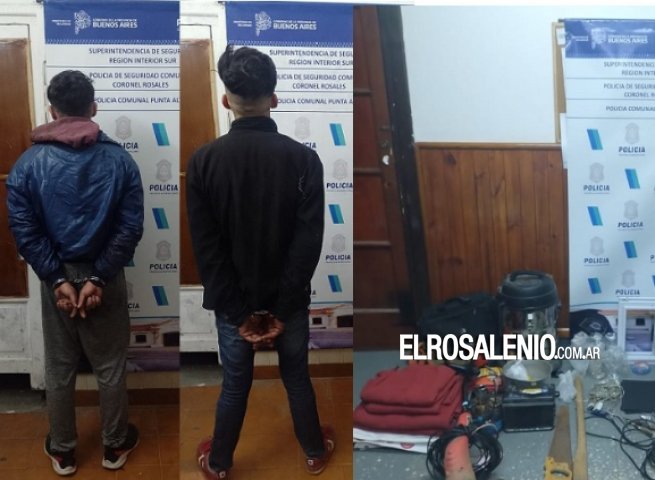 Fueron aprehendidos cuando caminaban llevando elementos robados
