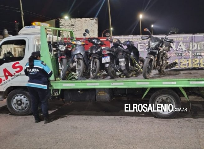  Secuestraron 13 motos y 2 autos en importante operativo