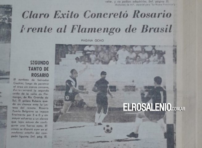 El día que Rosario goleó a un Flamengo de Brasil con un gol del máximo ídolo de Sporting