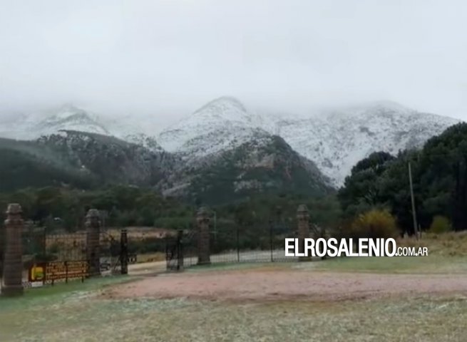 Nevada en Sierra de la Ventana y alerta por ola polar en Buenos Aires
