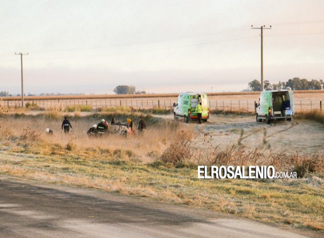 Murió un conductor en un vuelco cerca de Coronel Suárez