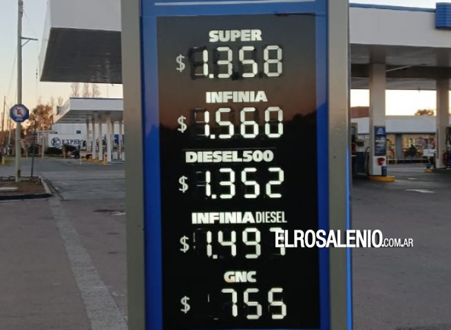 YPF subió precios de combustibles: así están los valores en Punta Alta