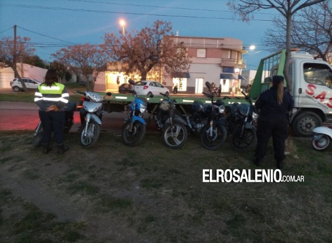 Secuestraron 8 motos y 1 auto por falta de documentación