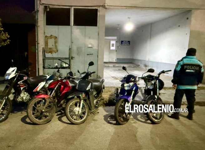 Secuestraron 8 motos en operativo policial y de Tránsito