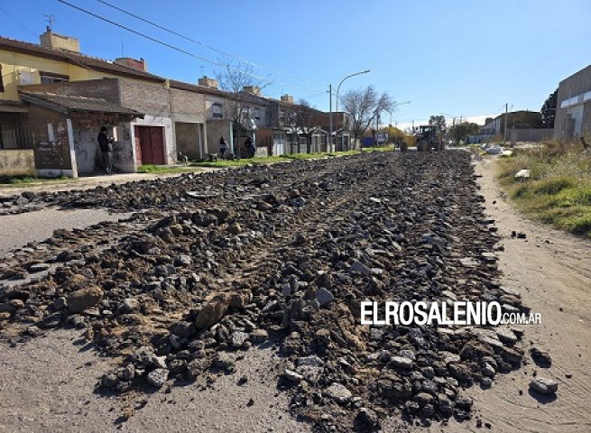 Reanudan la repavimentación de Paso: corte entre Italia y Puerto Madryn