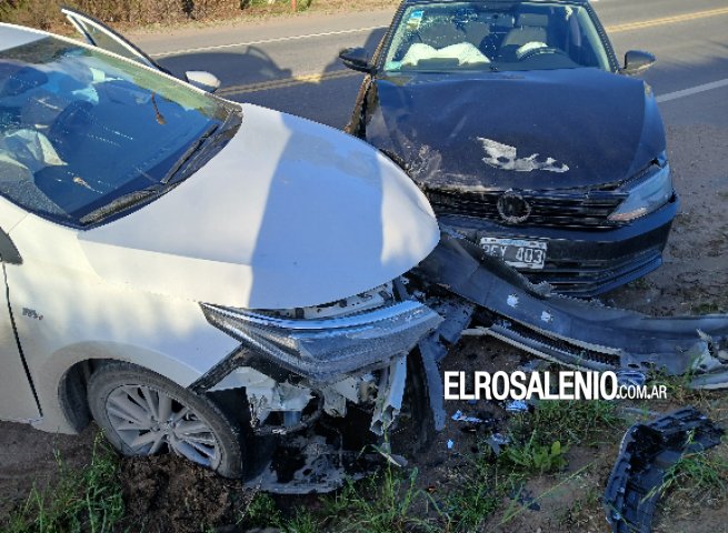 Choque frontal en la Ruta 229 por maniobra imprudente de un tercero