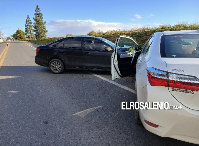 Choque frontal en la Ruta 229 por maniobra imprudente de un tercero