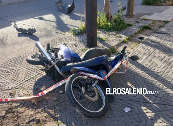 Accidente en Humberto y San Martín: una motociclista hospitalizada