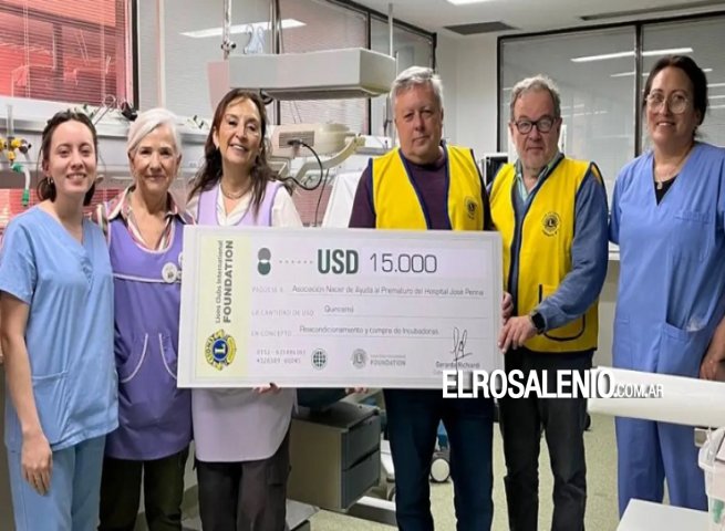 El Hospital Penna recibió una donación de USD 15.000 para Neonatología 