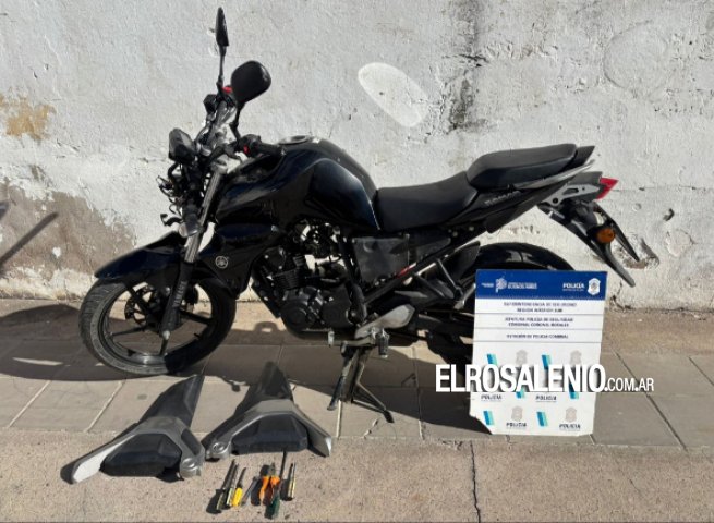 Recuperaron una moto robada tras un operativo en Nueva Bahía Blanca