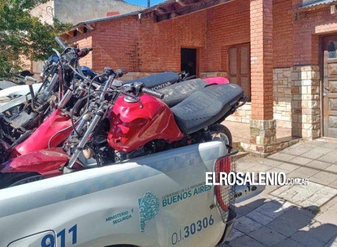 Secuestran motos robadas en domicilio de mujer policía e investigan a su hijo por los hechos