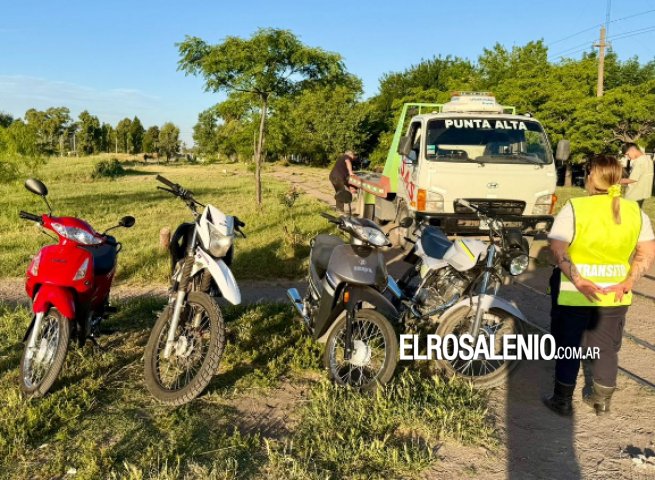Secuestraron 14 motos y 1 auto en operativos realizados ayer a la tarde