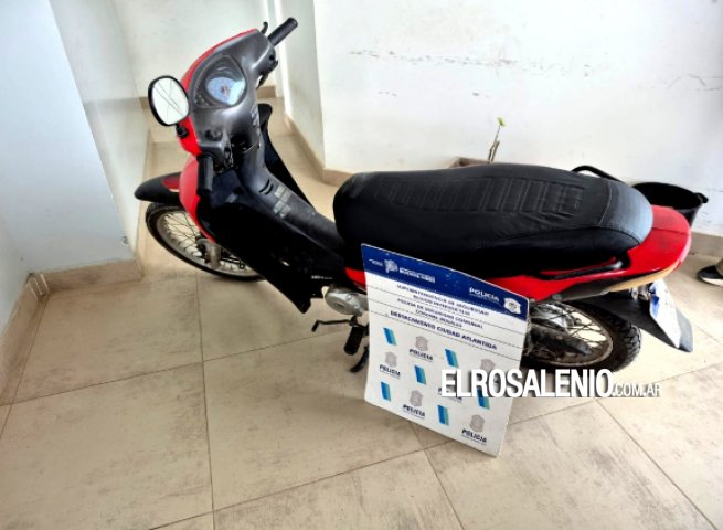 Otra moto robada fue hallada en un descampado