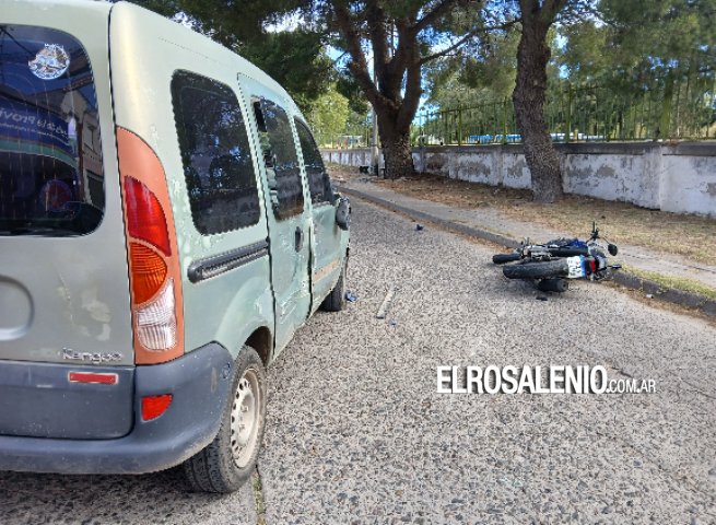 Un motociclista herido tras un choque en el centro de la ciudad