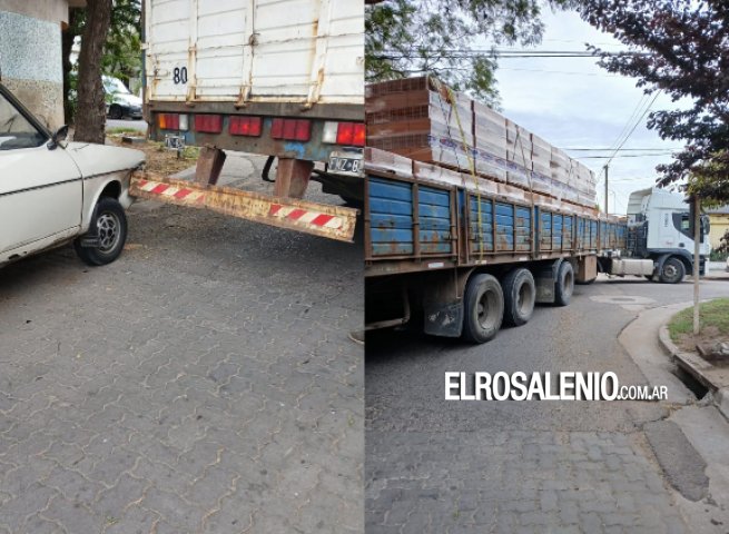 Un camión enganchó y arrastró a un auto, tras pasar por un lugar no permitido