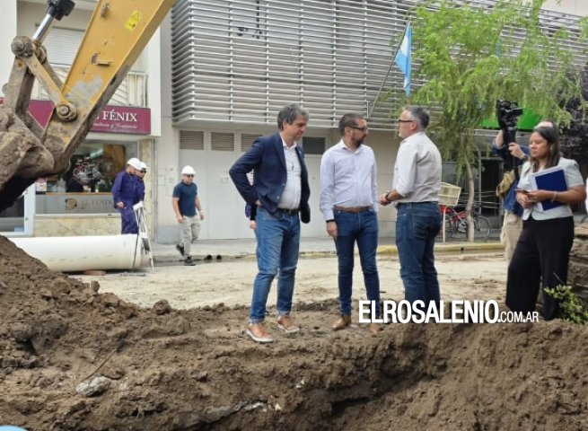 El presidente de ABSA estuvo en Punta Alta y recorrió obras con Aristimuño