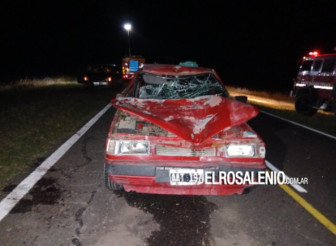 Un vehículo impactó con un caballo suelto en la ruta
