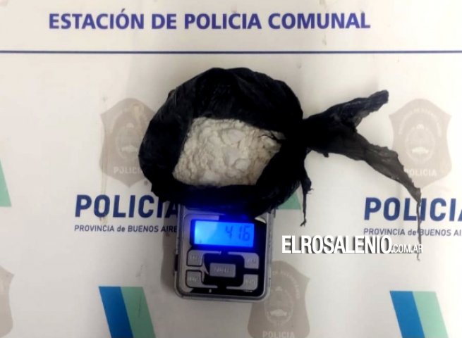 Aprehendieron a un joven tras el secuestro de más de 40 gramos de cocaína