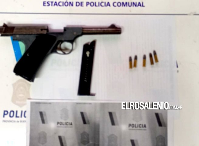 Secuestraron un revólver y aprehendieron a un hombre con paradero actívo