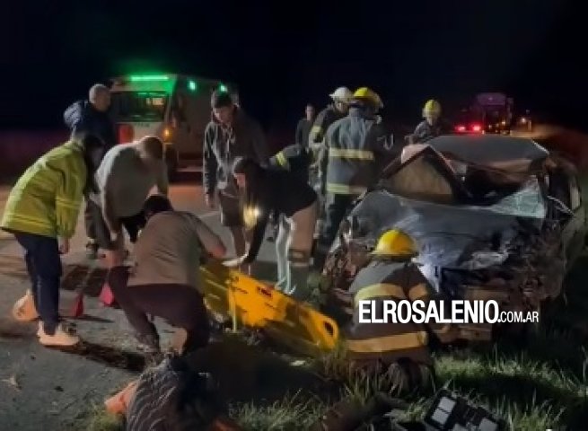 Vuelco en Ruta 51 con dos heridos