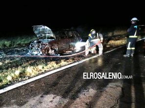 Otro auto incendiado, la misma ruta