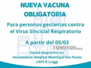 Comenzó hoy vacunación obligatoria contra VSR para embarazadas