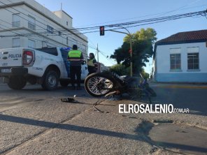 El conductor de una moto debió ser hospitalizado