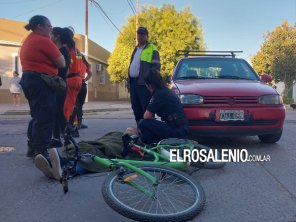 Otro accidente entre auto bicicleta