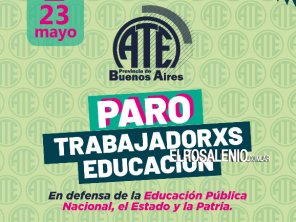 Auxiliares de ATE adhieren al paro docente