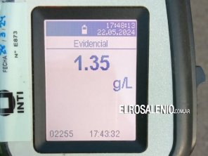 Ayer por la tarde hubo otra alcoholemia positiva a un motociclista