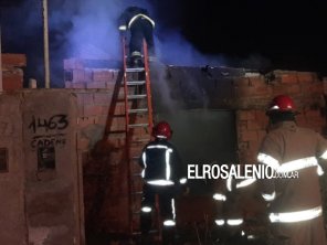 Dos dotaciones trabajaron en otro incendio de vivienda