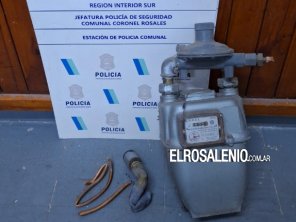 Lo detuvieron en la calle con un medidor de gas robado