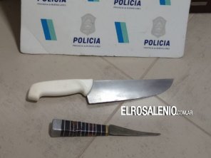 Dañaron el frente de una casa, descartaron armas blancas y quedaron aprehendidos